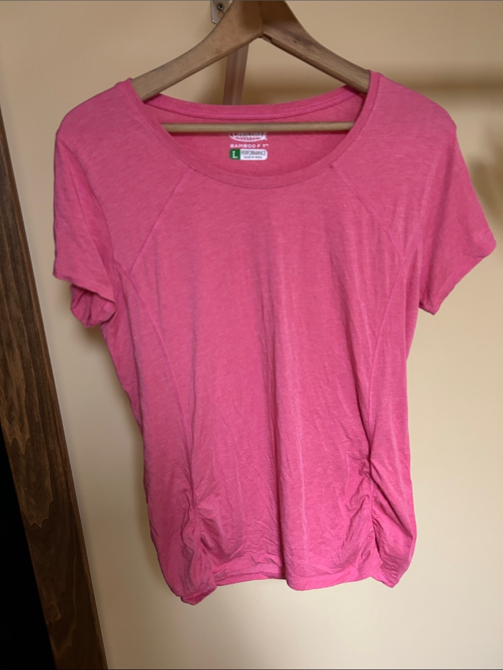 Cariloha Bamboo Casual Pink Women's Tee - L
